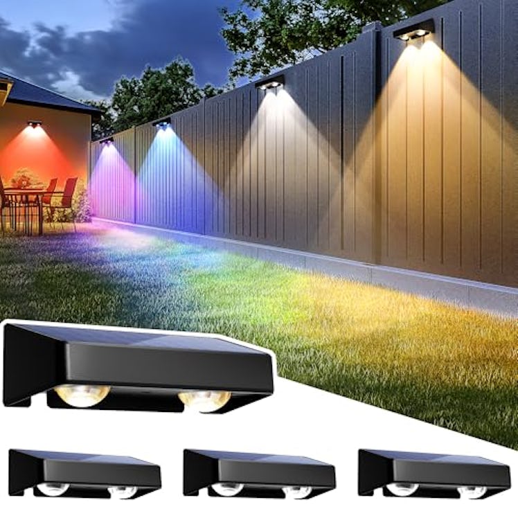 SOLPEX Solar Fence Lights (4-Pack)