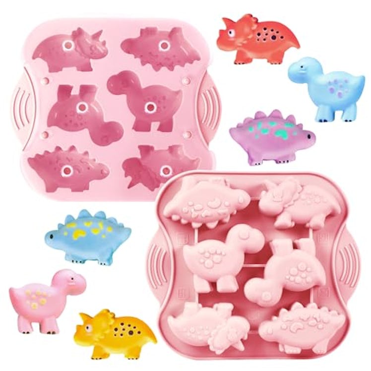 Spmarkt Silicone Dinosaur Molds (2-Pack)
