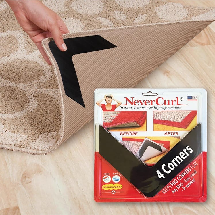 NeverCurl Rug Corner Gripper (4-Pack)