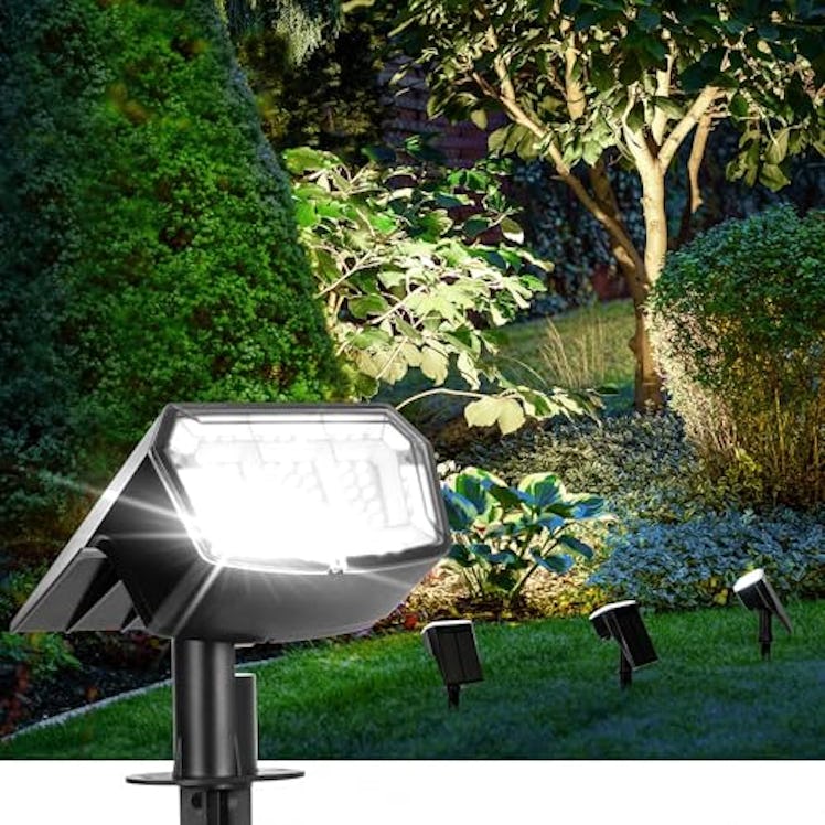 AUDERWIN Solar Outdoor Spot Lights (4-Pack)