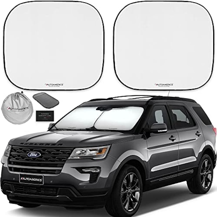 Autoamerics Foldable Car Windshield Sunshade (2-Pack)
