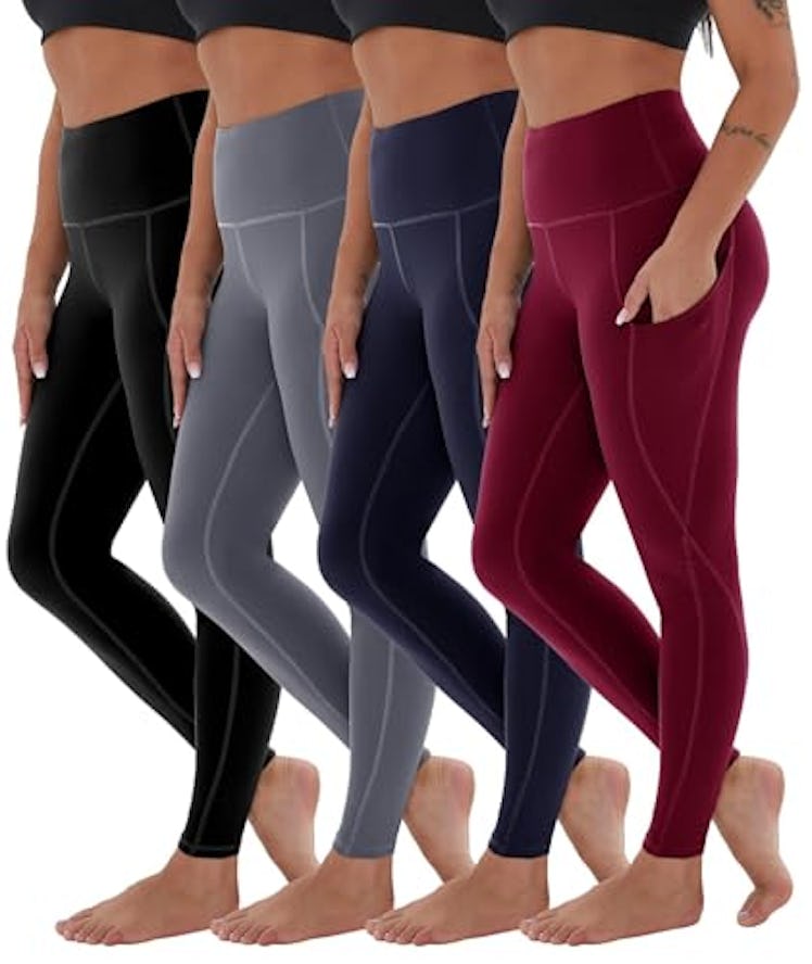 CAMPSNAIL High-Waist Yoga Pants With Pockets (4-Pack)