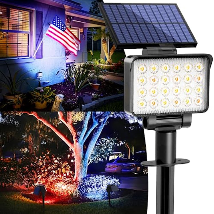 AUDERWIN Color Changing Solar Spot Lights (2-Pack)