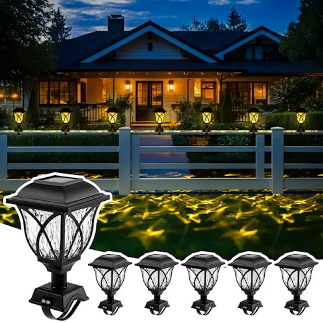 SUNCKET Solar Fence Lights (6-Pack)