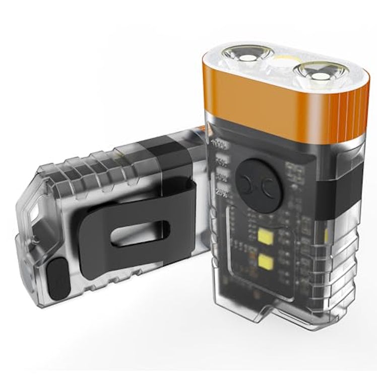 COOZAMING Rechargeable Clip-On Flashlights (2-Pack)