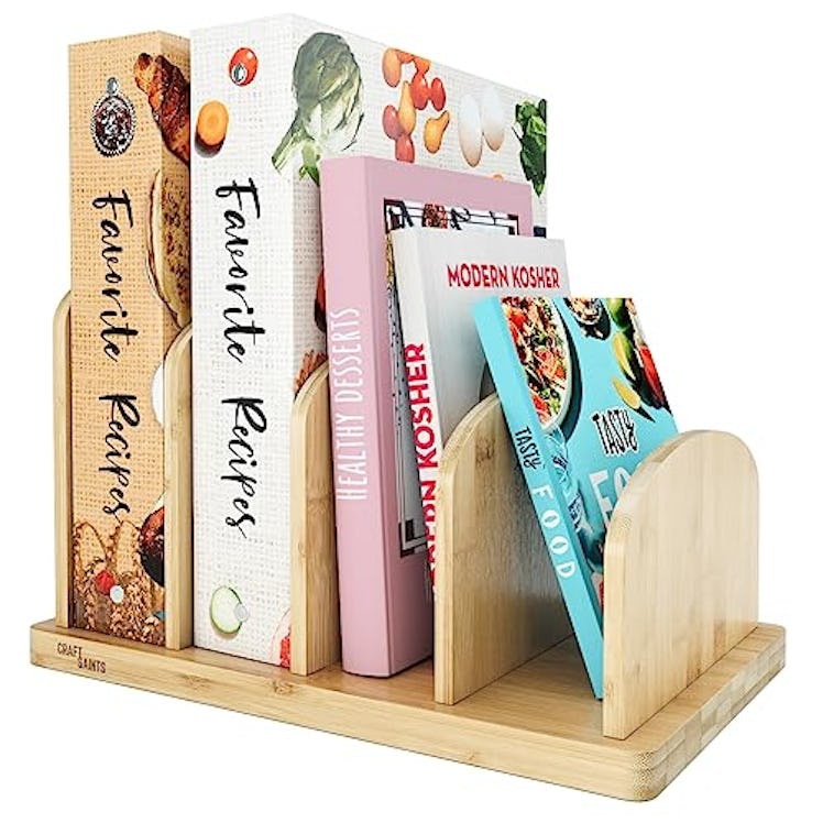 CraftSaints Bamboo Cookbook Organizer