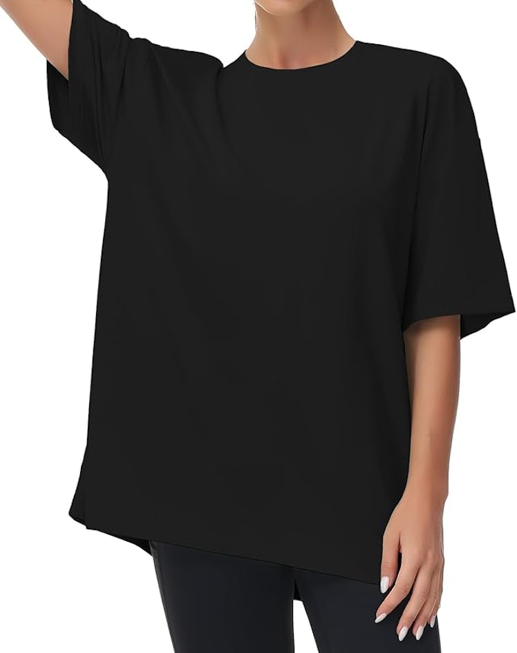 THE GYM PEOPLE Crew-Neck Oversized T-Shirt