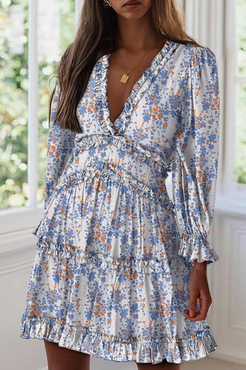 Dokotoo Long Sleeve Ruffle Mini Dress