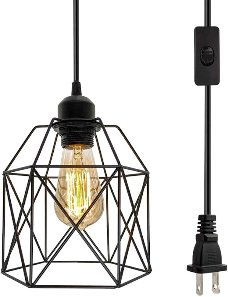 Industrial Plug in Pendant Light