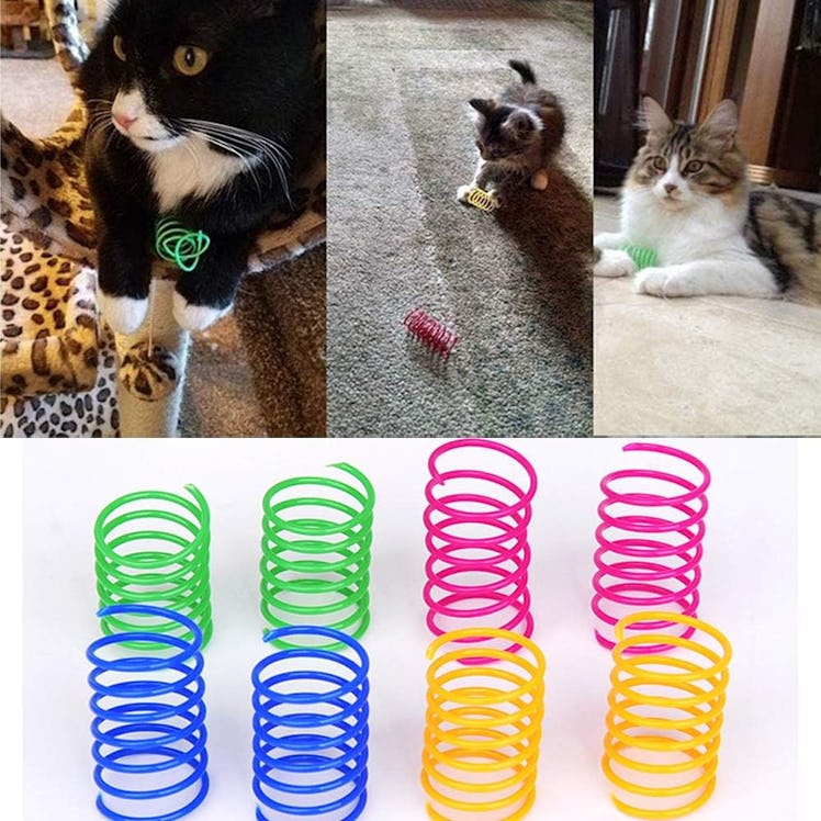 ISMARTEN Cat Spring Toys (60-Pack)