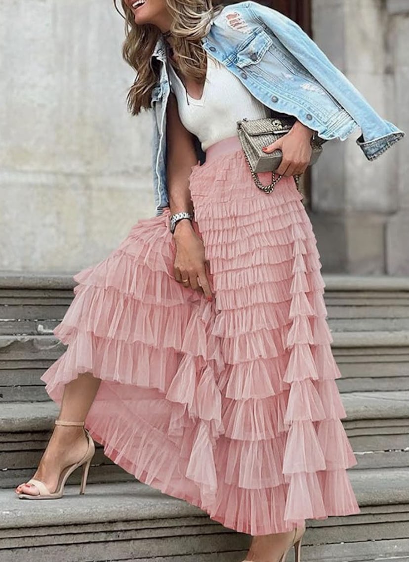 Flygo Tulle Maxi Skirt