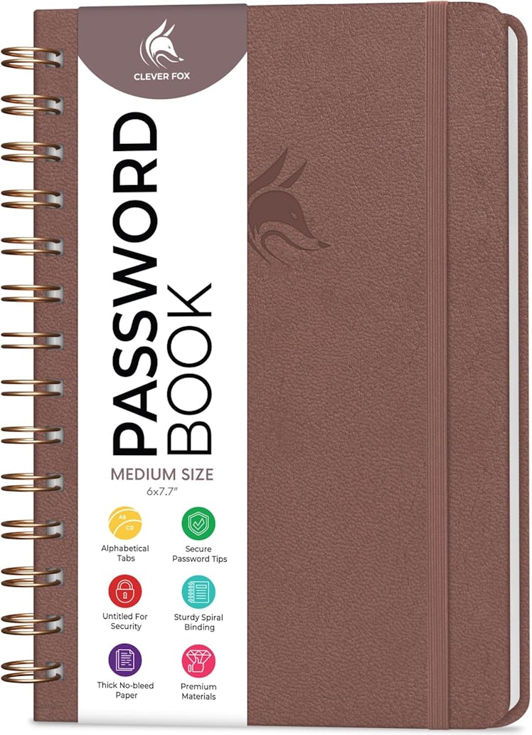 Clever Fox Password Spiral Notebook
