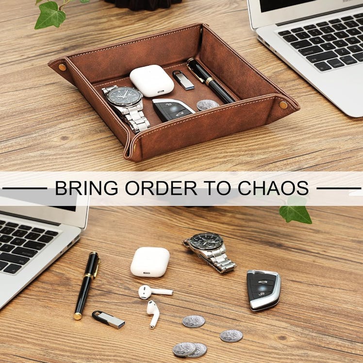 SITHON Leather Valet Tray