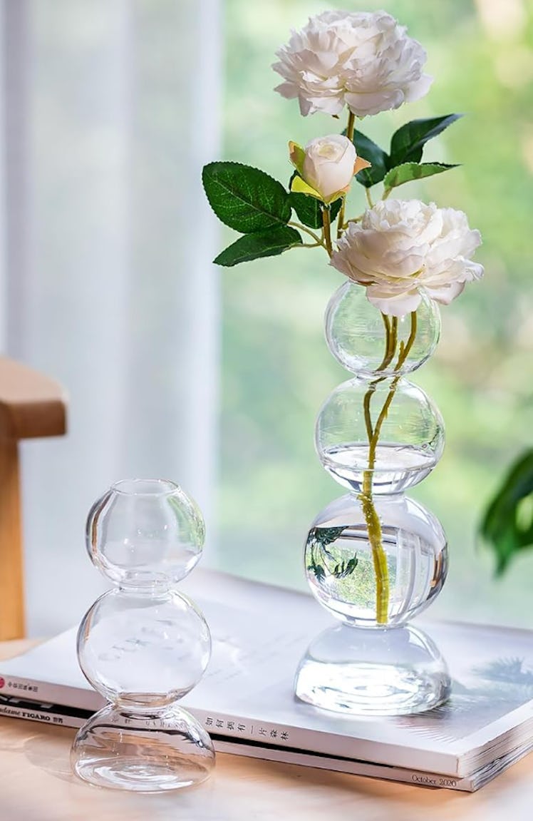 Hewory Glass Bubble Vases (2-Pieces)