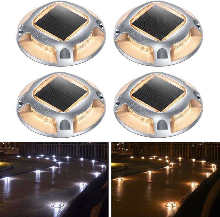 AGPTEK Solar Driveway Lights (4-Pack)