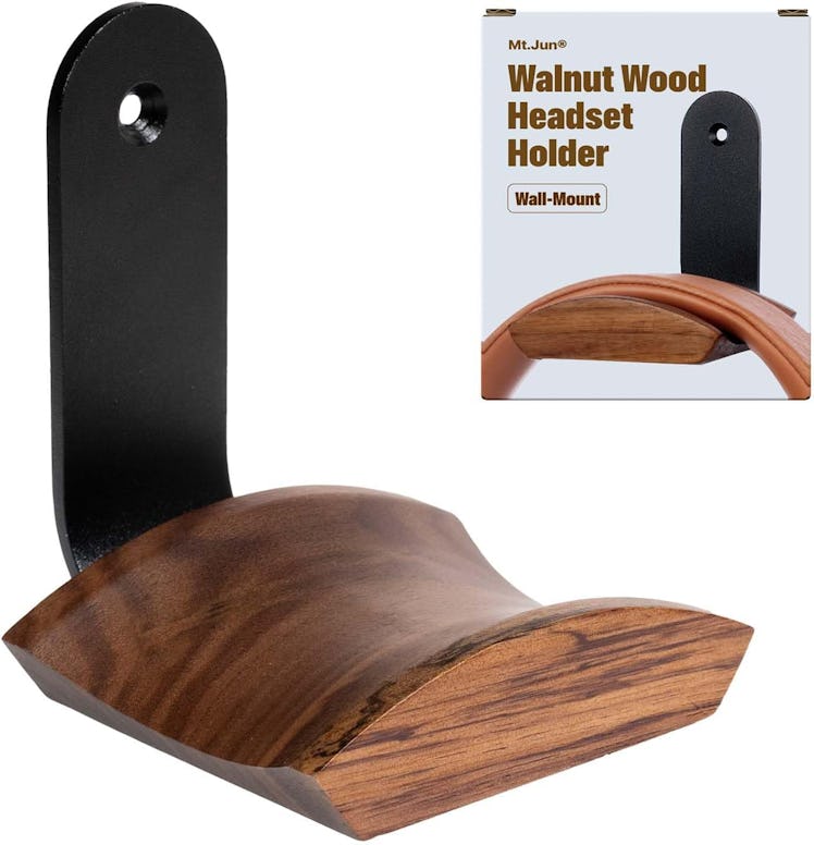 Mt.Jun Walnut Wood Headset Holder