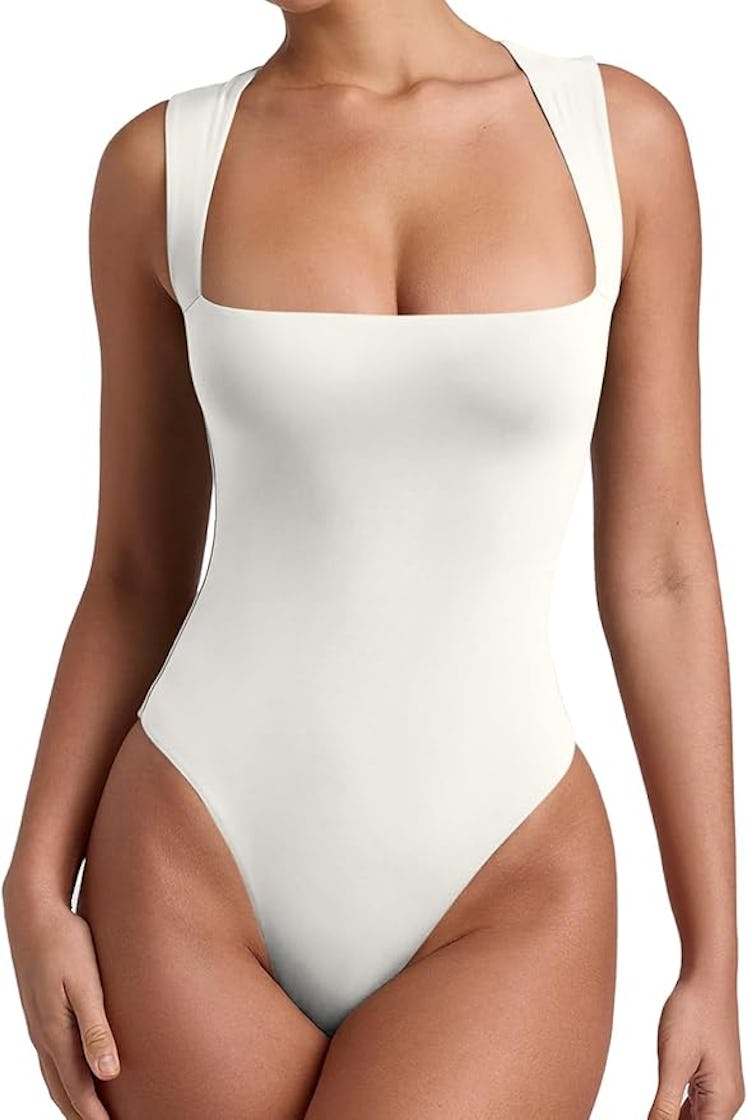 REORIA Square-Neck Bodysuit