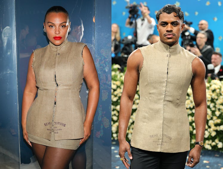 Paloma Elsesser and Jeremy Pope 2025 Met Gala.