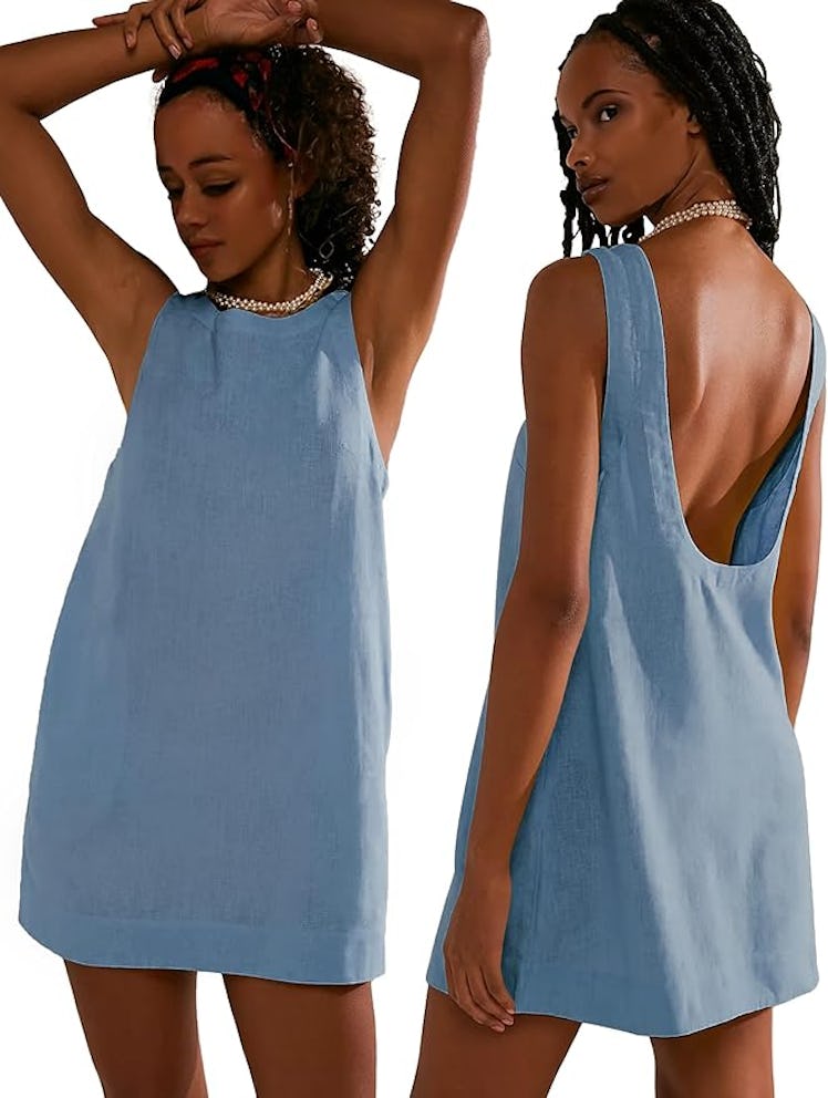 VIUTIL Open Back Mini Dress