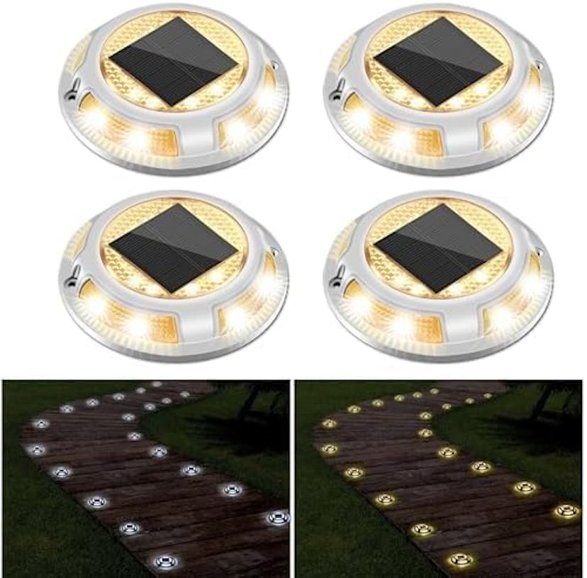 Nibuuecer Solar Driveway Lights (4-Pack)