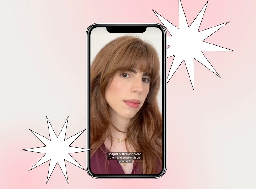 a content creator wearing high and low contrast makeup