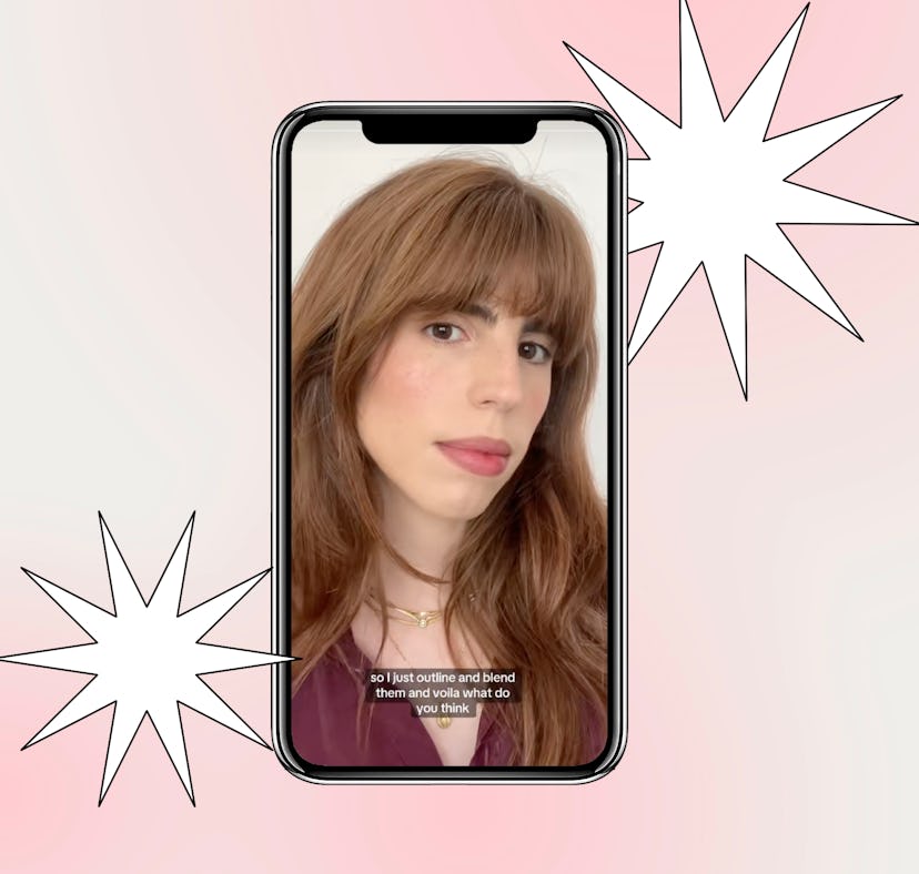 a content creator wearing high and low contrast makeup