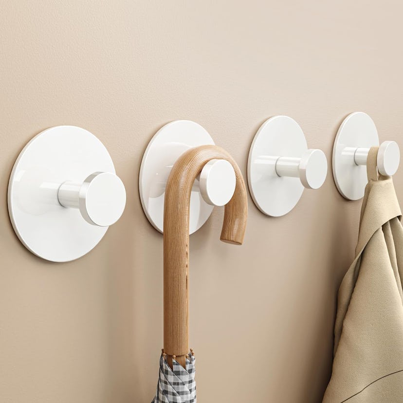bussdis Adhesive Wall Hooks (4-Pack)