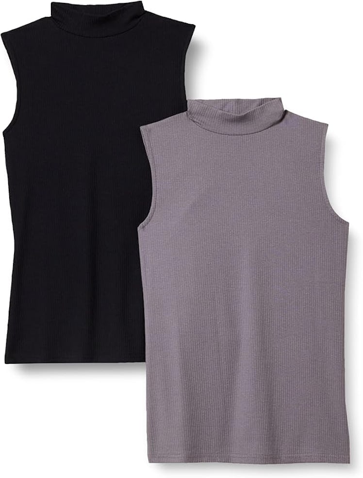 Amazon Essentials Mock-Neck Slim-Fit Tank Top (2-Pack)
