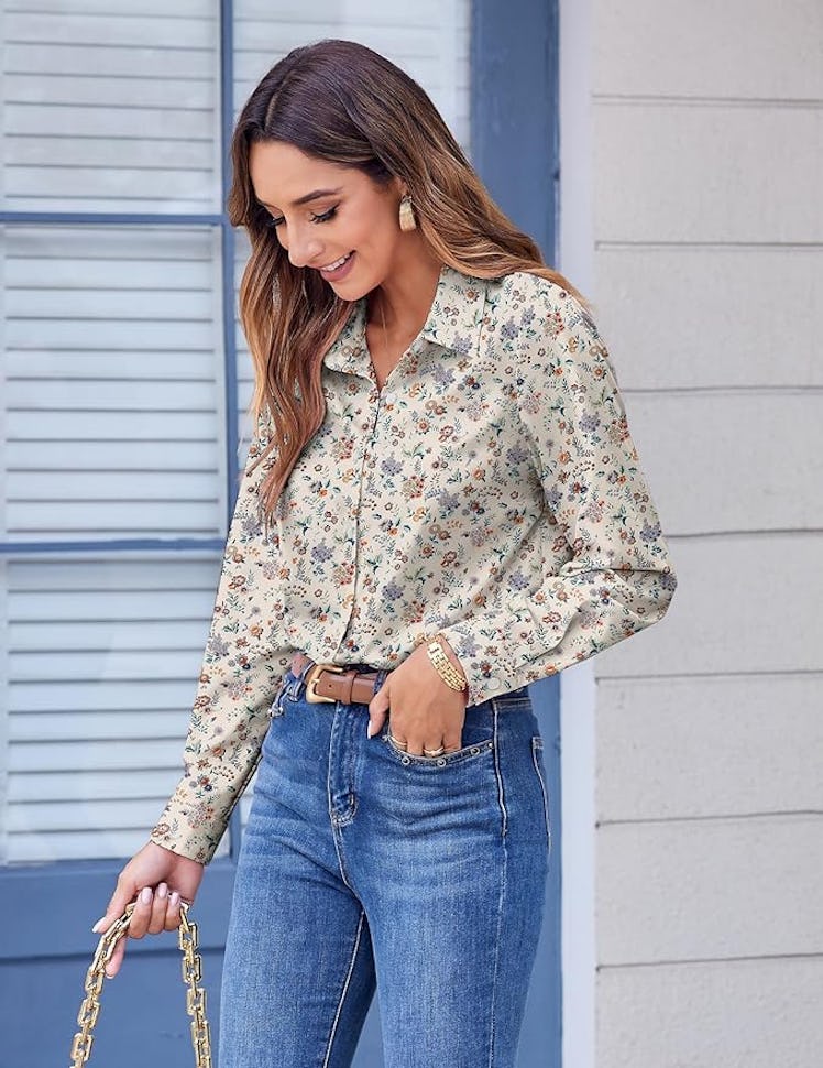 Zeagoo Printed Button Down Shirt