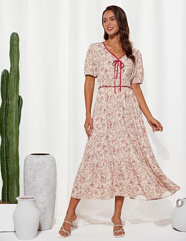 GRACE KARIN Floral A-Line Dress