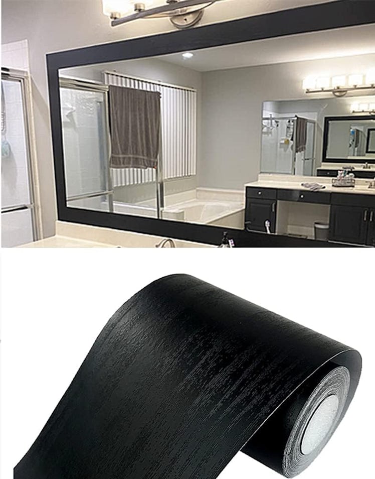 Teemall Removable Black Wood Grain