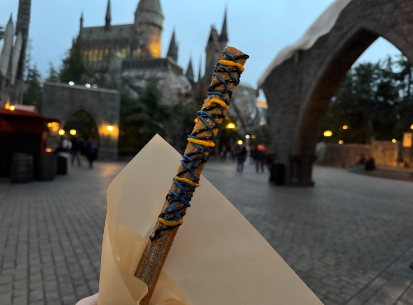 I tried the Hogwarts House churros at Universal Studios Hollywood's Wizarding World of Harry Potter....