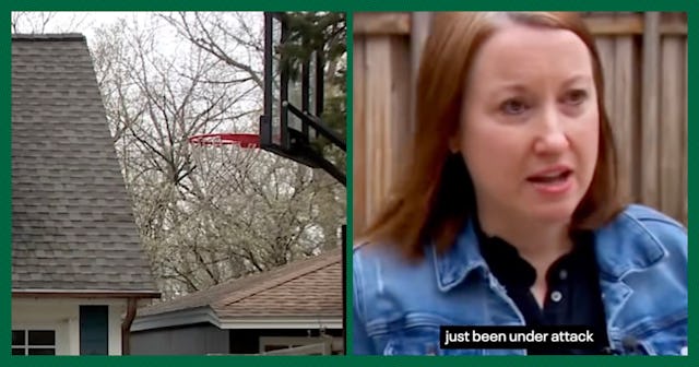A family is being sued over their kids' basketball hoop.