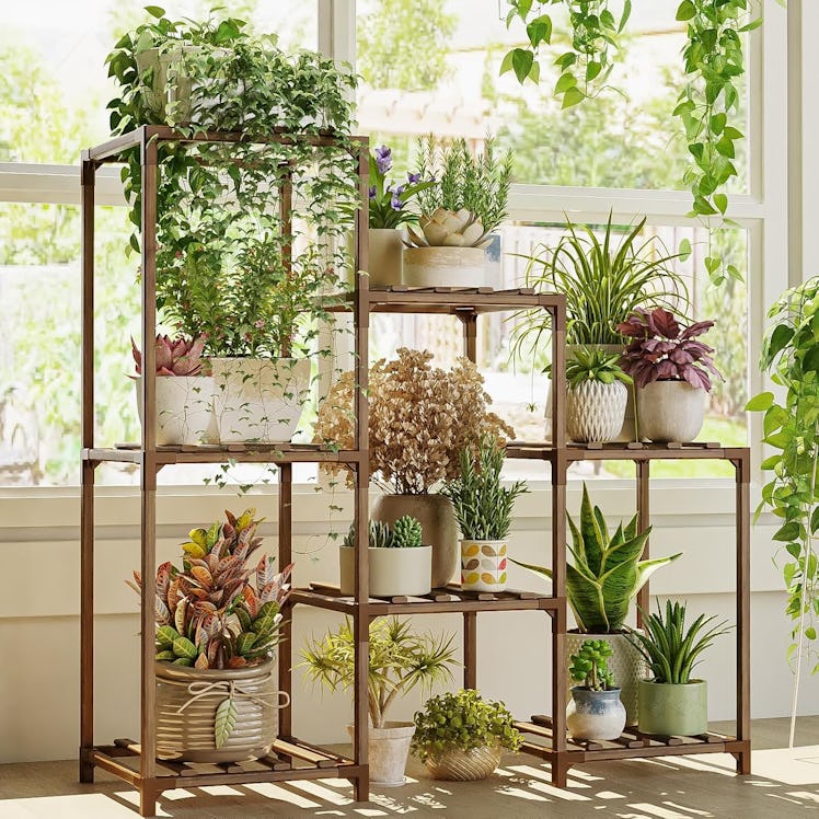 Bamworld Plant Stand Indoor Plant Shelf