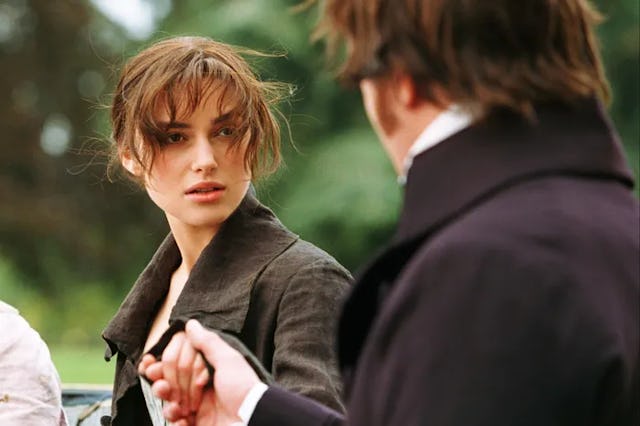 Keira Knightley and Matthew Macfadyen star in Pride & Prejudice.