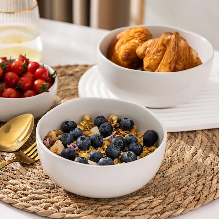 AmorArc Stoneware Cereal Bowls (4-Pack)