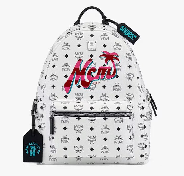 MCM x SNIPES Stark Side Studs Backpack in Visetos
