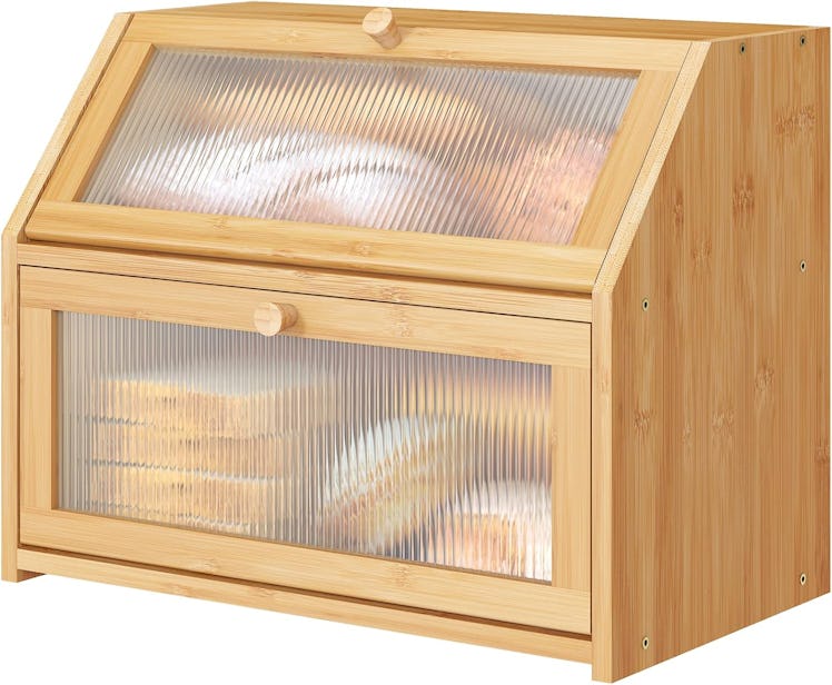 Vriccc Bamboo Bread Box 