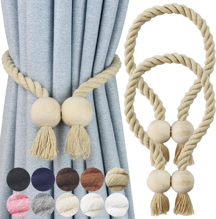 Nieffeiy Magnetic Curtain Tiebacks (2-Pack)