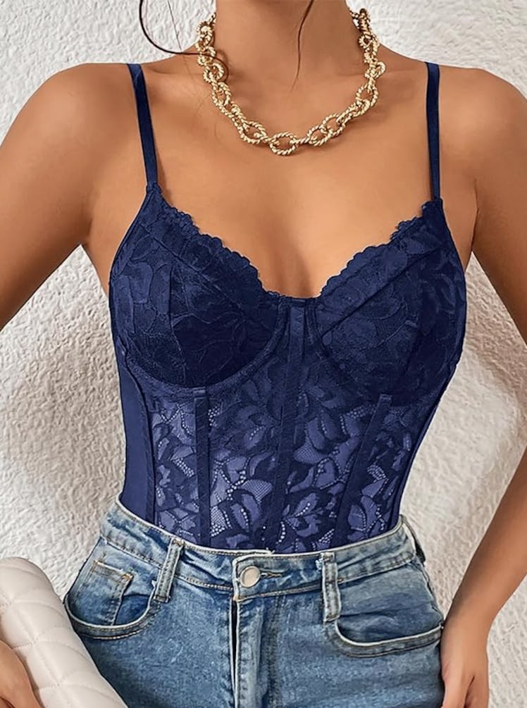 Milumia Lace Corset Bodysuit