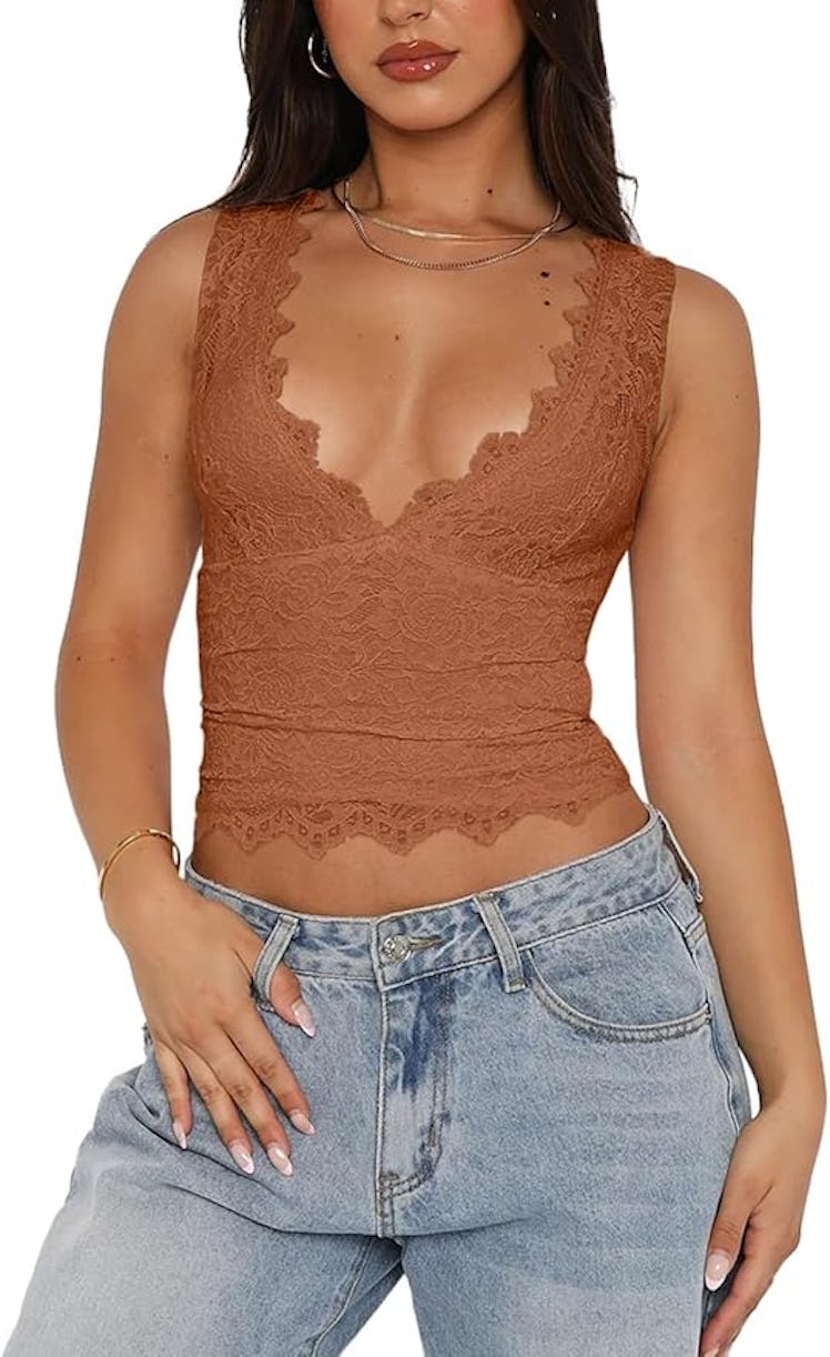 REORIA Lace Tank Top