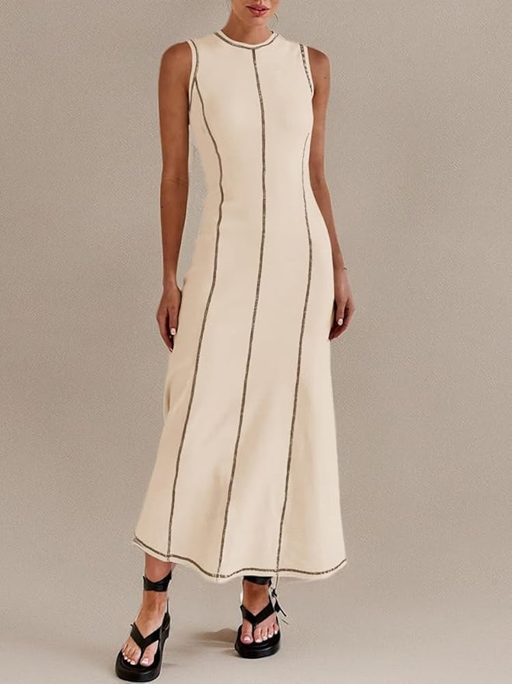 Wenrine Contrast Stitch Dress