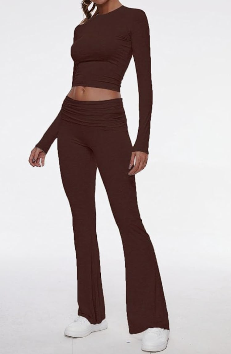 AnotherChill Long Sleeve Flare Lounge Set (2-Pieces)