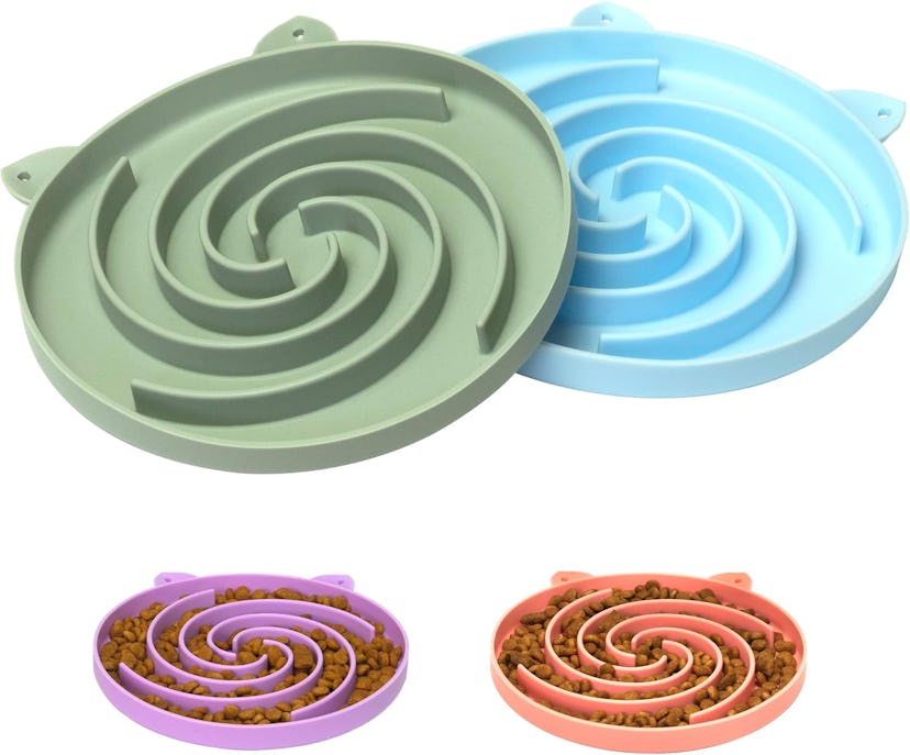 Bifeaw Slow Feeder Cat Bowl (2-Pack)