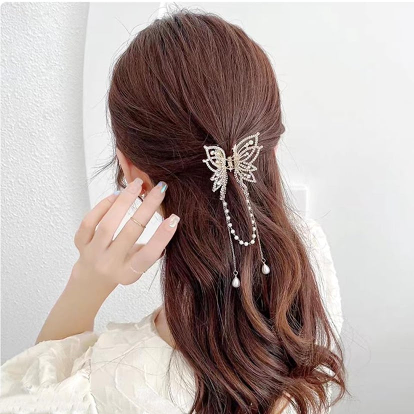 Ainvhh Rhinestone Claw Clips (3-Pack)