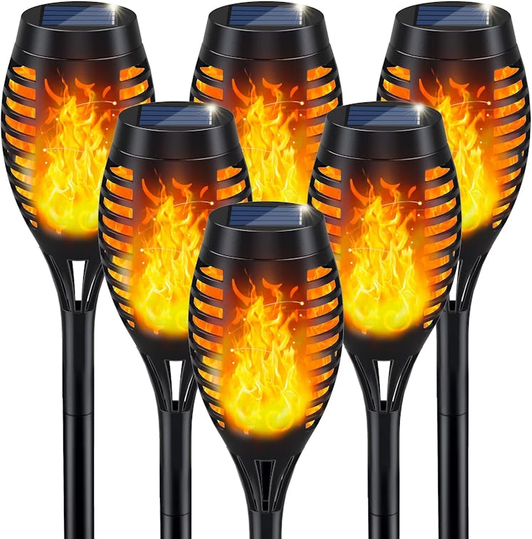 IkeeRuic Solar Tiki Lights (6-Pack)