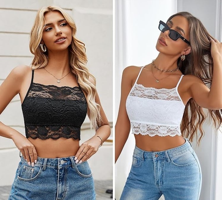Avidlove Wireless Lace Camisole Bralette (2-Pieces)