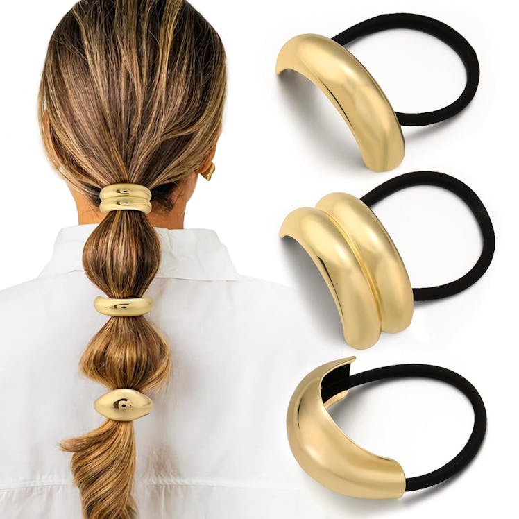 Yougeigy Metal Hair Tie (3-Pack)
