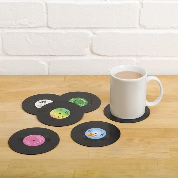 Gift Republic Retro Vinyl Coasters (Set of 6)