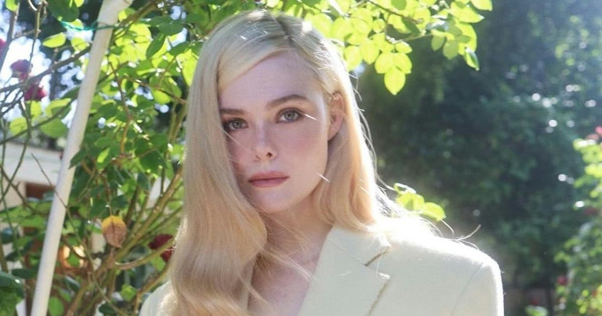 Elle Fanning Channels Timothée Chalamet in Boss-Level Butter Yellow Suit
